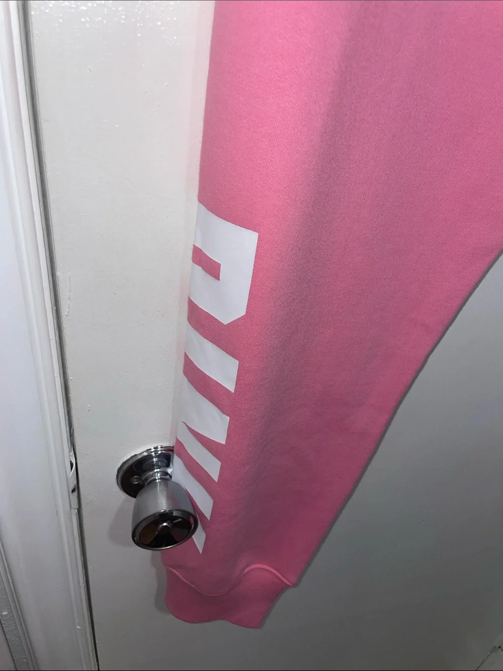PINK Victoria's Secret Pink Zip Hoodie & Joggers Set with White Logo